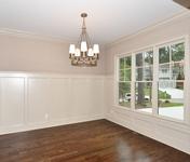 High Wainscoating in Formal Dining Room of home built by Atlanta Home builder Waterford Homes